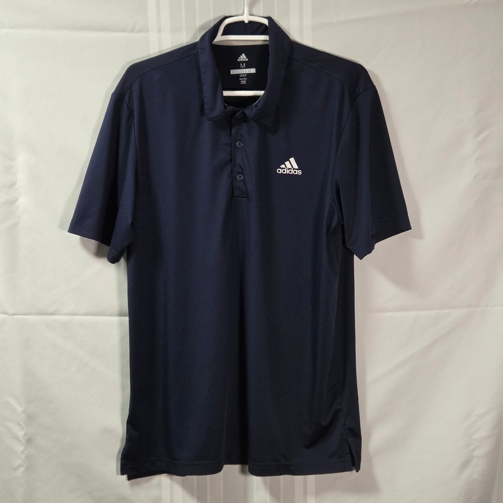 Adidas Golf Shirt Mens M Navy Blue ADVS20R772 Short Sleeve Performance Polo